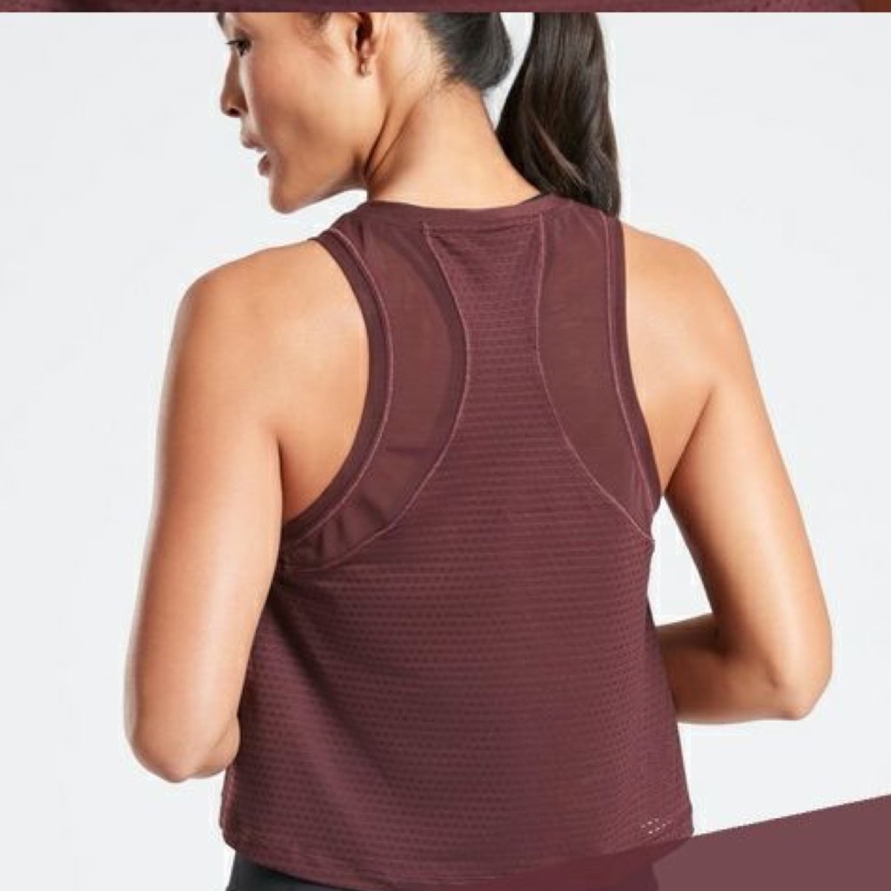 Athleta Maroon Racerback Tank Top